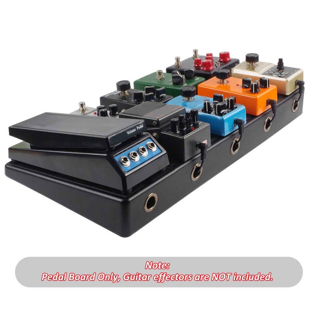 Guitar Effects Pedal Board PE Plastic Pedalboard with Supply Compartment Y8D3