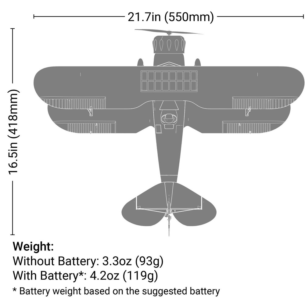 E-flite RC Airplane UMX WACO White BNF Basic with AS3X & SAFE EFLU53550
