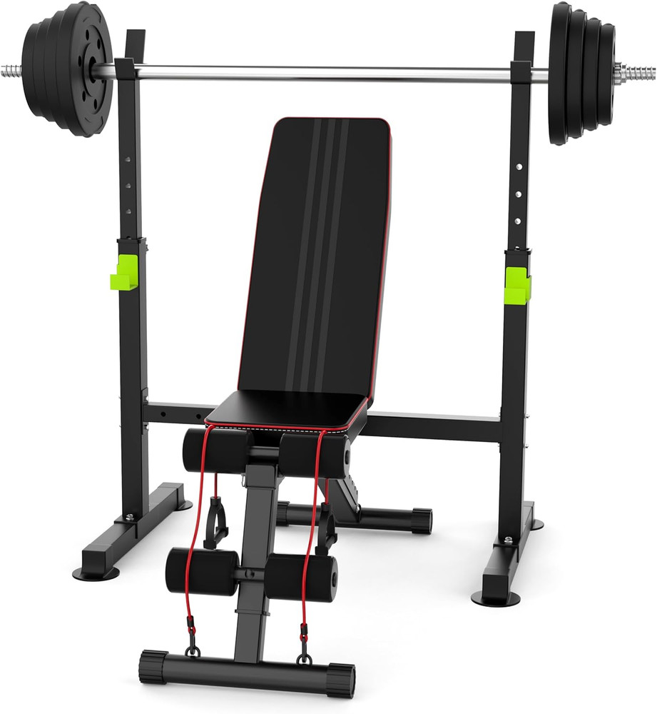 Adjustable Folding Weight Bench for Home Gym, 660 Lbs Capacity Multi-Functional