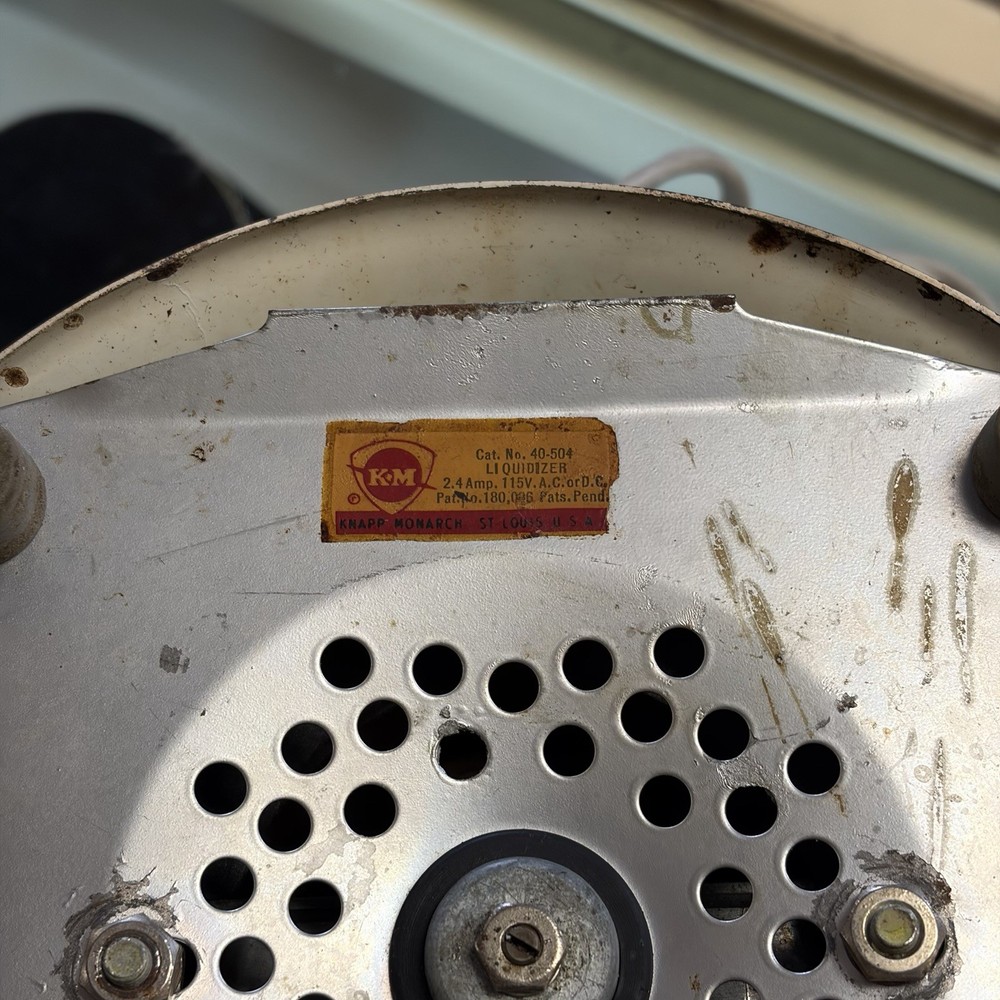 VINTAGE KNAPP MONARCH LIQUIDIZER BLENDER WORKING CONDITION