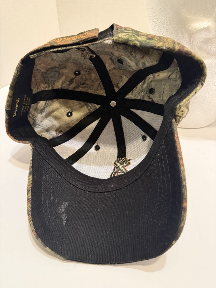 Browning Camouflage Adjustable Ball Cap One Size Cotton/Poly Blend