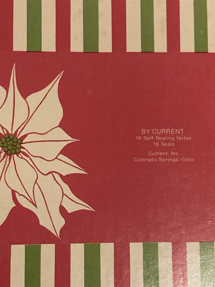 Vintage Current Christmas Just-A-Note Fold Over Notes Two Styles No Stickers