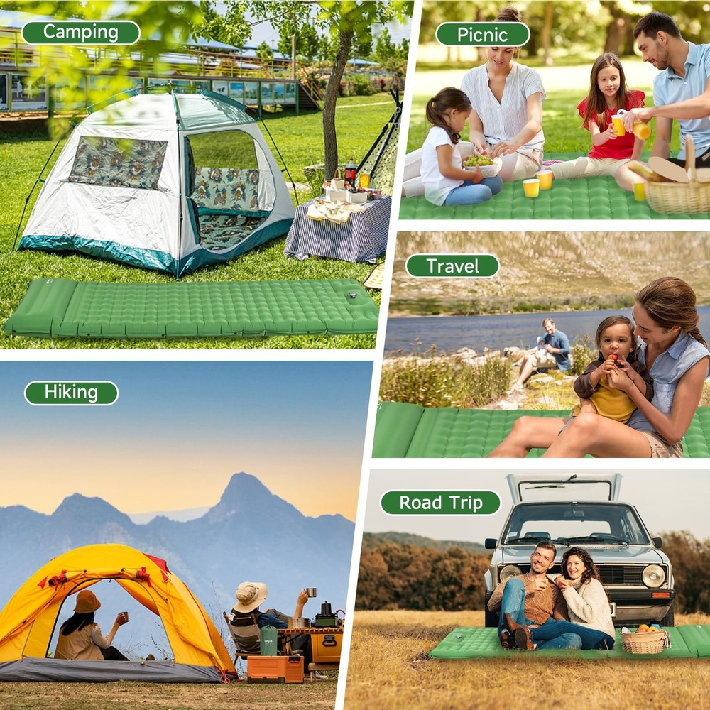 Sleeping Pad for Camping- Ultralight Inflatable Sleeping Mat with Built-in Fo...