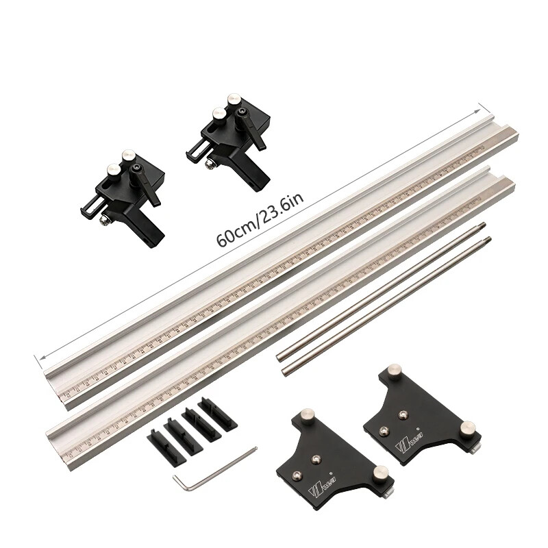Parallel Rail Guide System Aluminum Circular Saw Track Set Fixed Bracket Tool