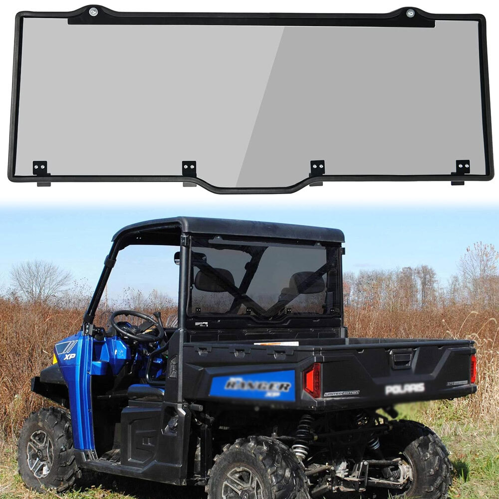 UTV Dark Back Windshield Rear Window for 2017-2024 Polaris Ranger XP 1000/Crew