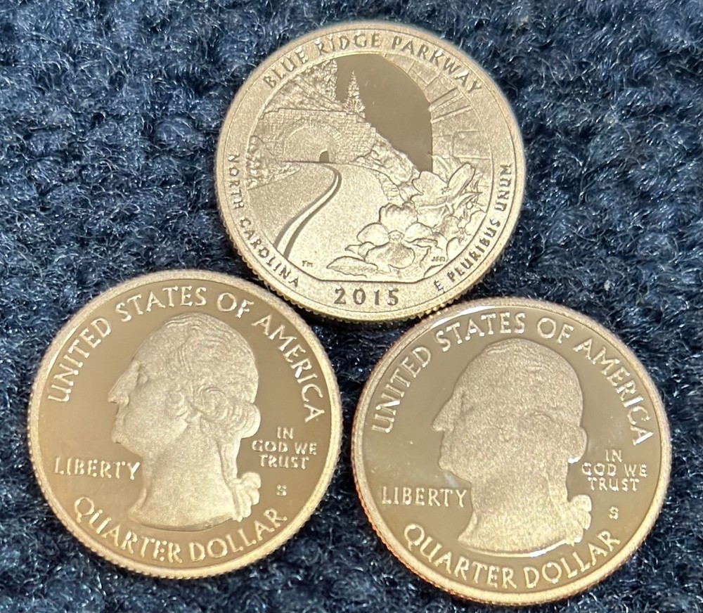 2015-S  Clad - Proof - Washington Quarter - Blue Ridge Parkway   #T-4