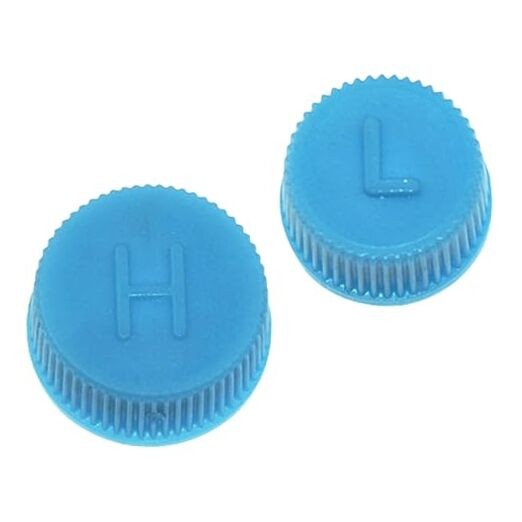 Blue Replacement Car A/C Valve Core Caps, Leakproof R134a Air Conditioning 2PCS