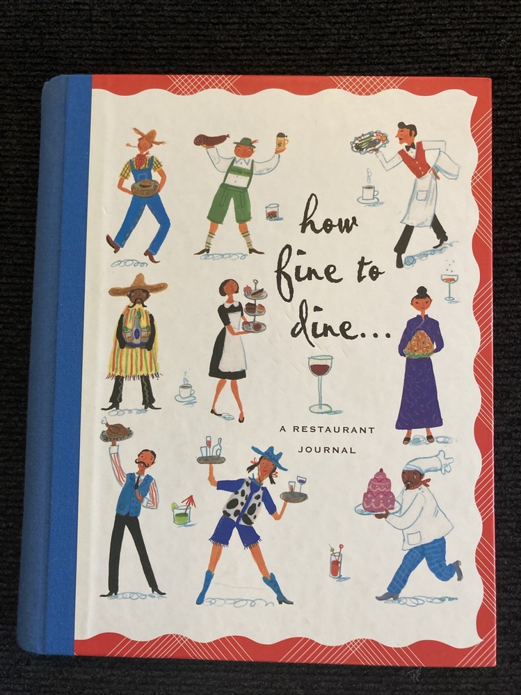 Galison How Fine to Dine A Restaurant Journal Tabbed Ringed Notebook 1999