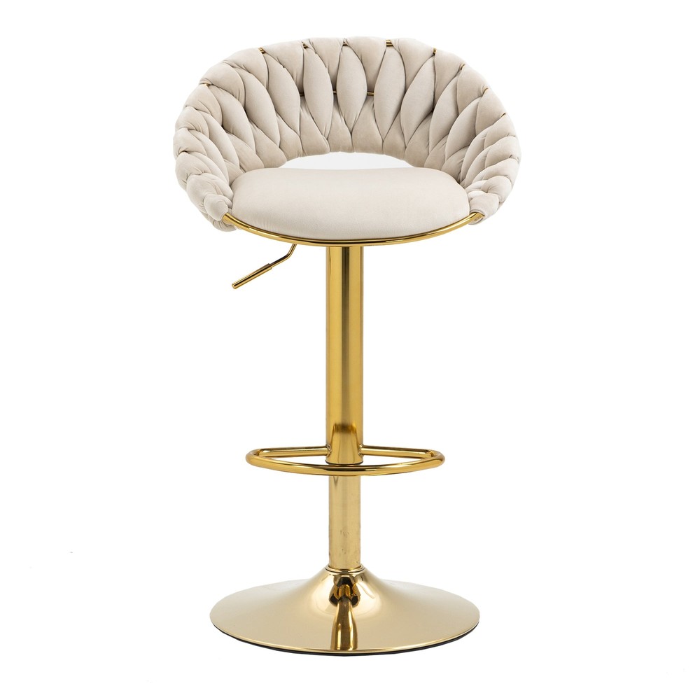 2PC COOLMORE Swivel Bar Stools: Adjustable, Footrest, Kitchen & Dining