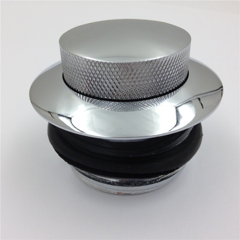 Chrome Pop Up Gas Cap Vented Fuel Tank Cap REGULAR THREAD For 1982-2010 Harley