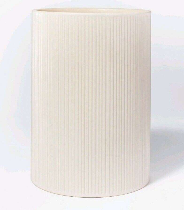 Threshold Studio McGee Textured Ceramic Vase 10 x 7 Off White (New)