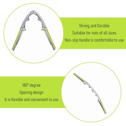 JJUNW Nut Crackers Nutcracker, Heavy Duty Walnut Cracker Tool, with