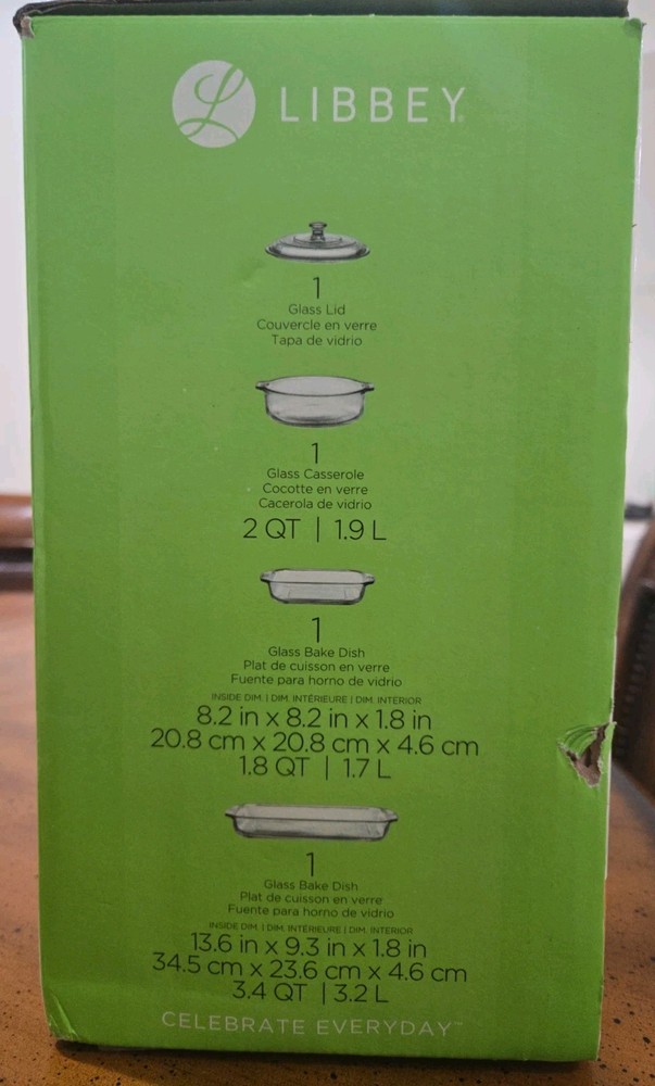 Libbey Baker's Basics 4 Piece Glass Bake Set