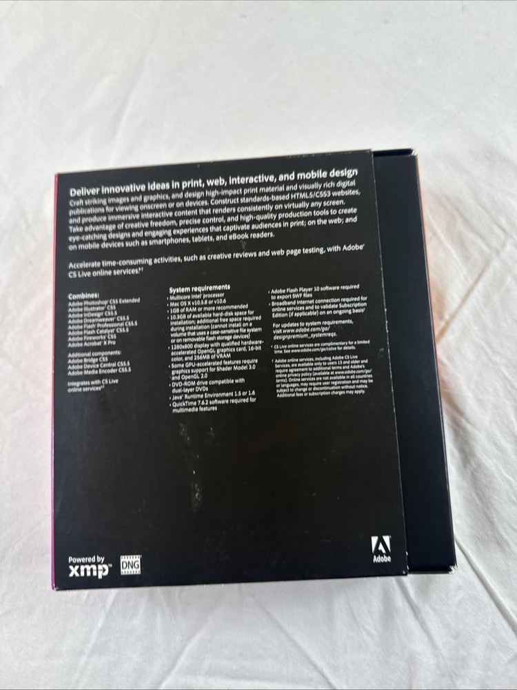 Adobe Creative Suite 5.5 Design Premium CS 5.5 Mac OS Education Edition