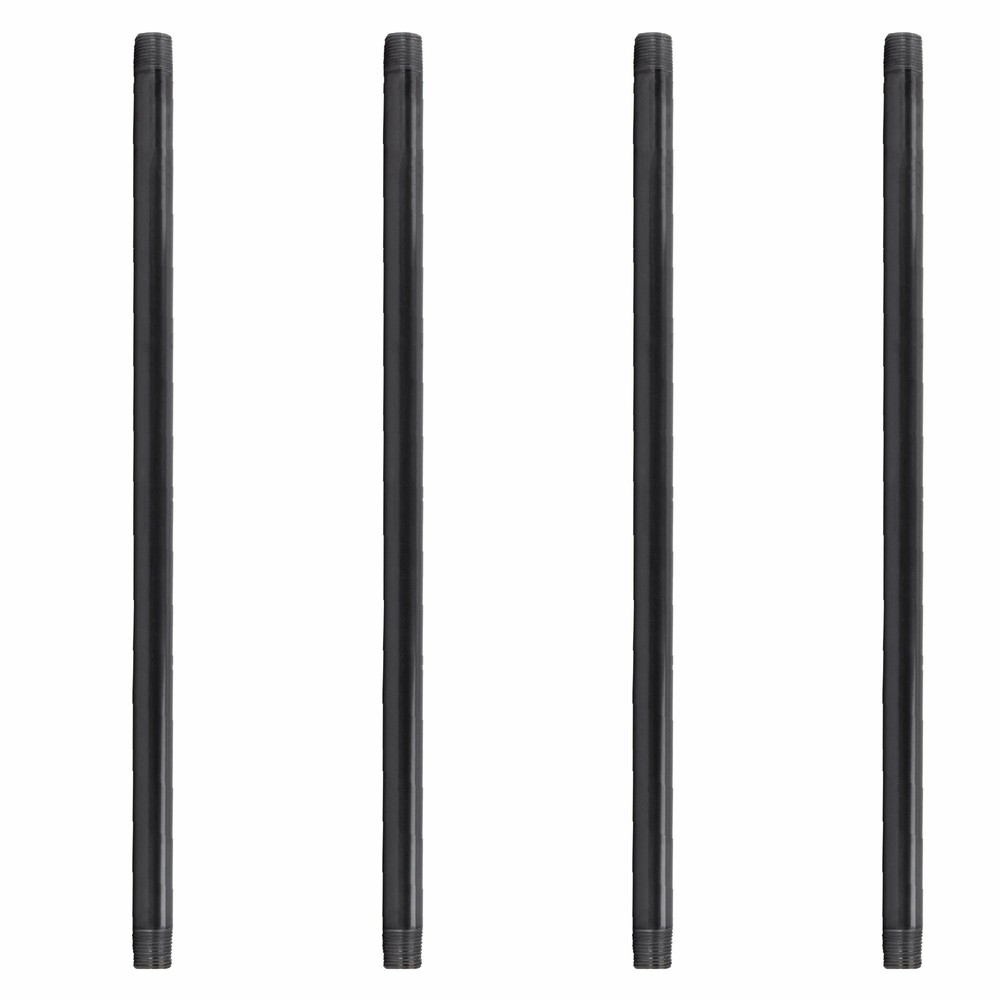 1 in. X 30 in. Black Pipe 4 Pack