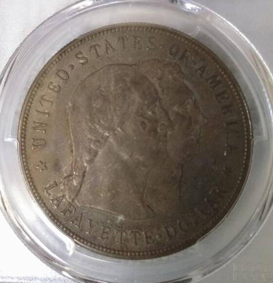 1900 $1 Lafayette silver dollar PCGS AU 55