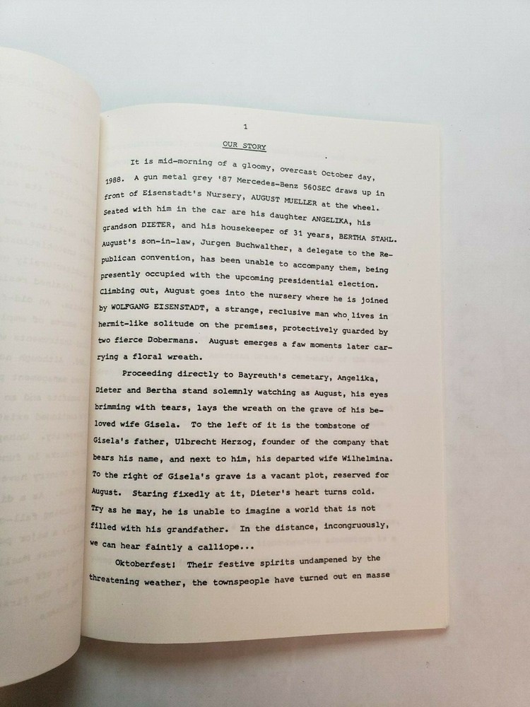 SUFFER THE LITTLE CHILDREN / Jack Laird 1988 Unproduced SYNOPSIS script