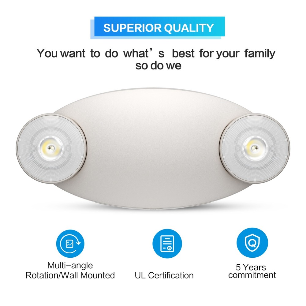 UL Listed 1 Packs  Led Emergency Light Exit Lighting Commercial Emergency Lights