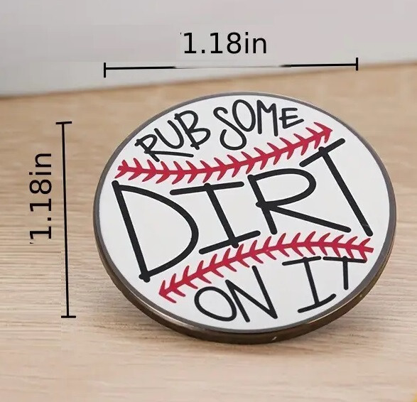 Baseball - RUB SOME DIRT ON IT - Enamel Pin NEW