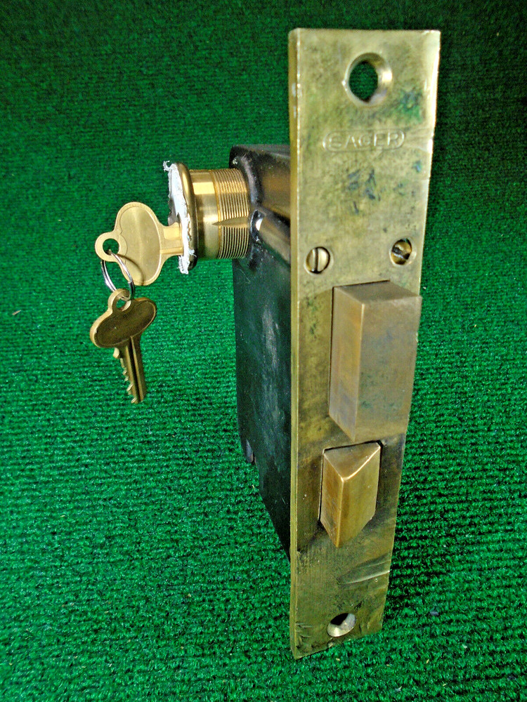 SAGER #94 DOUBLE THUMB ENTRY MORTISE LOCK FULLY RESTORED   (17498)