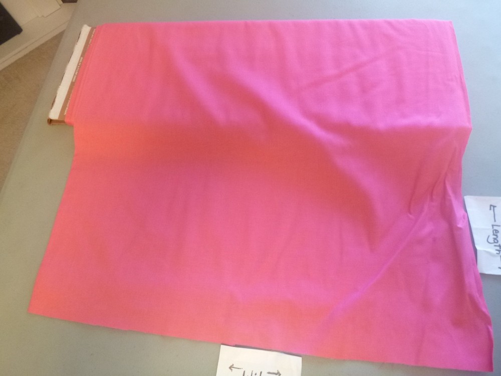 Solid Bright Pink Cotton Fabric (44" Wide x 36 " long)