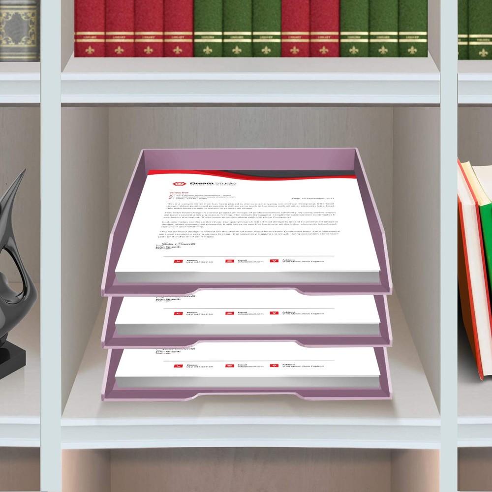 Stackable Letter Tray Front Load, Letter Size, Stacking Document Desk Office ...