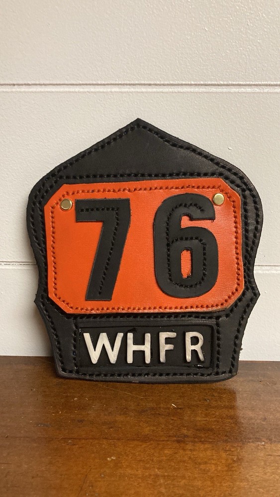 Custom Handmade Leather Fire Helmet Front