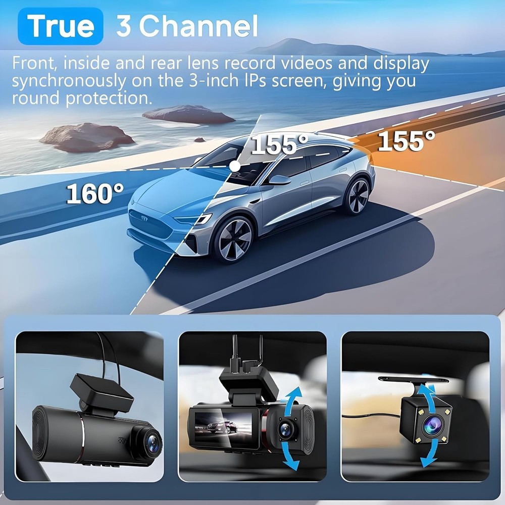 Comprehensive 4K Dash Cam Solution for Cars - Loop Recording & Easy Installation