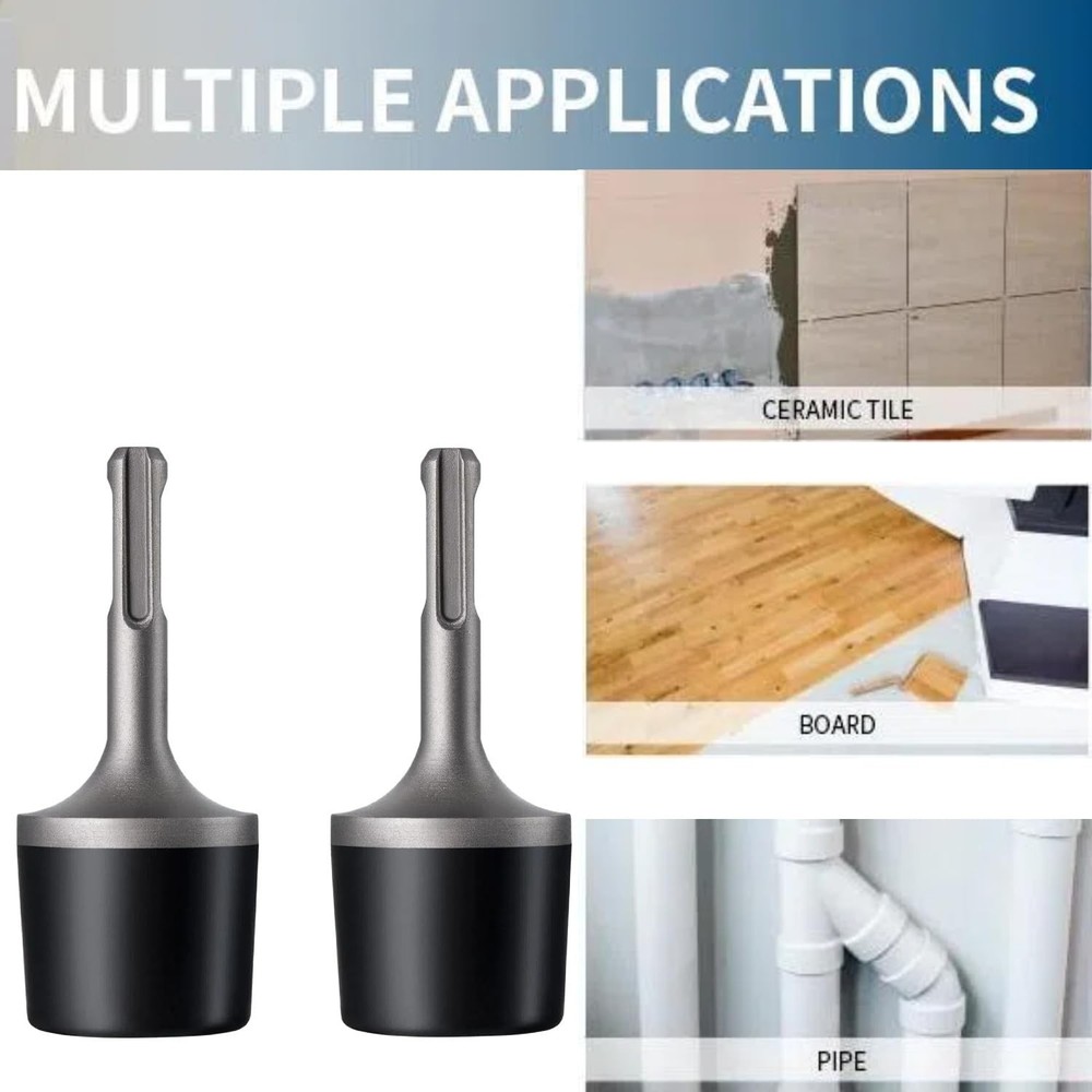 2Pcs Driven Rubber Mallet with SDS PLUS Handle Rubber Tool Hammer for Pre...