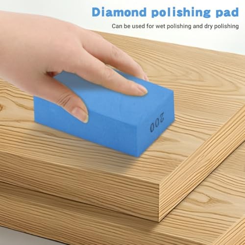 6 Pack Diamond Polishing Pads, Sanding Blocks, Tile Tools Foam Backing Diamond