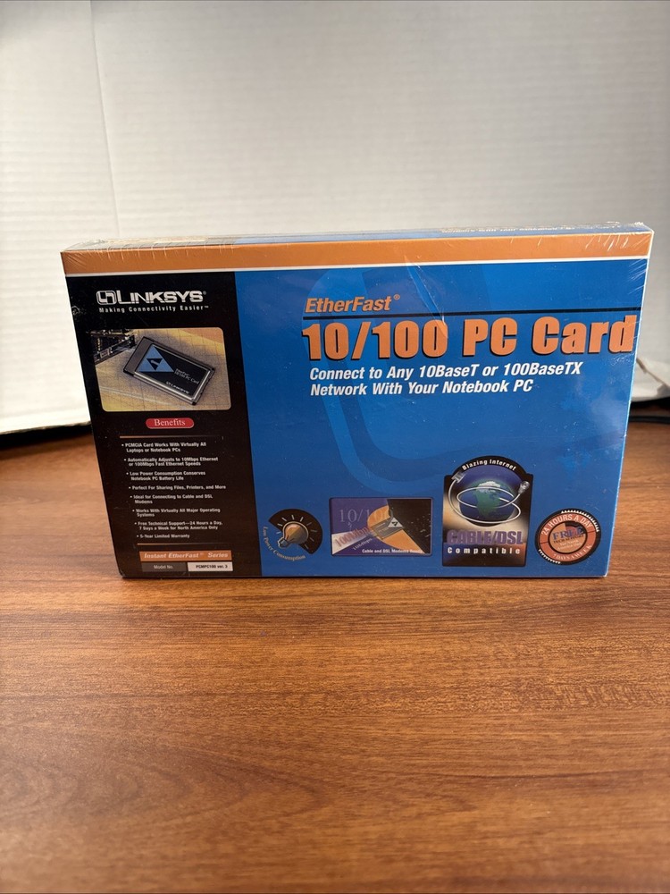 Linksys 10/00 PC Card New