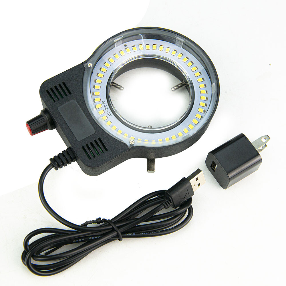 USB Adjustable brightness Microscope LED Ring Lamp for 58-65mm Interface