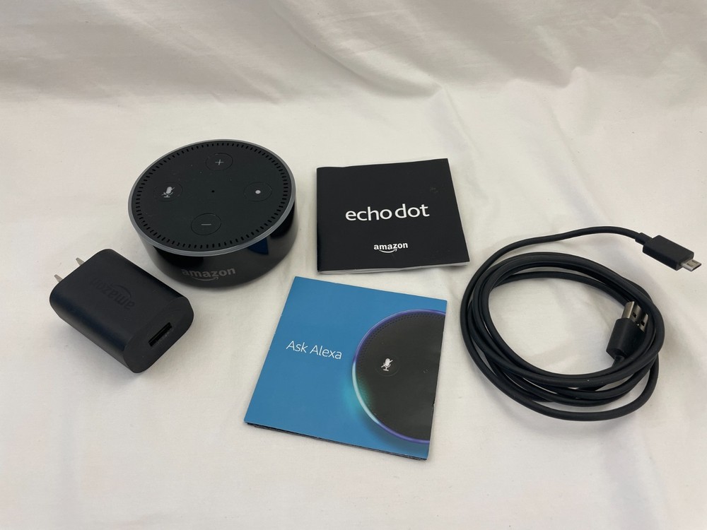 Amazon Echo Dot (2nd Generation) Smart Speaker - Never Used - Open Box - Black