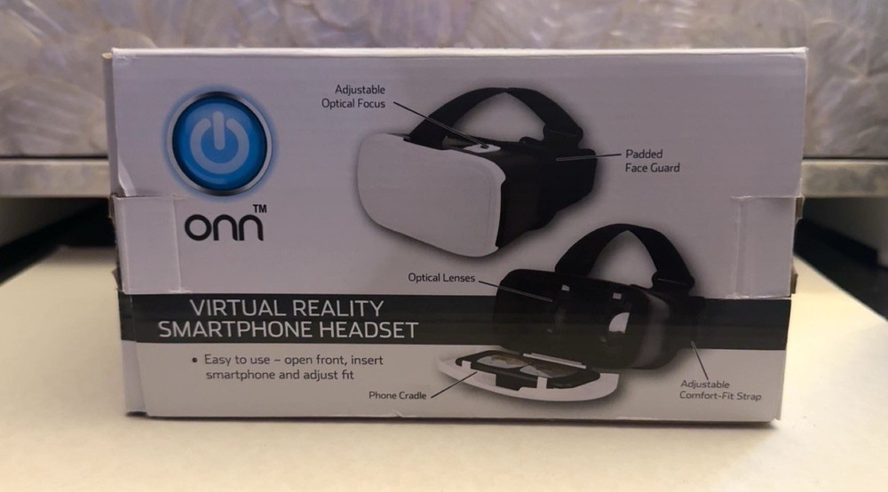 Onn Virtual Reality Smartphone Headset White NEW