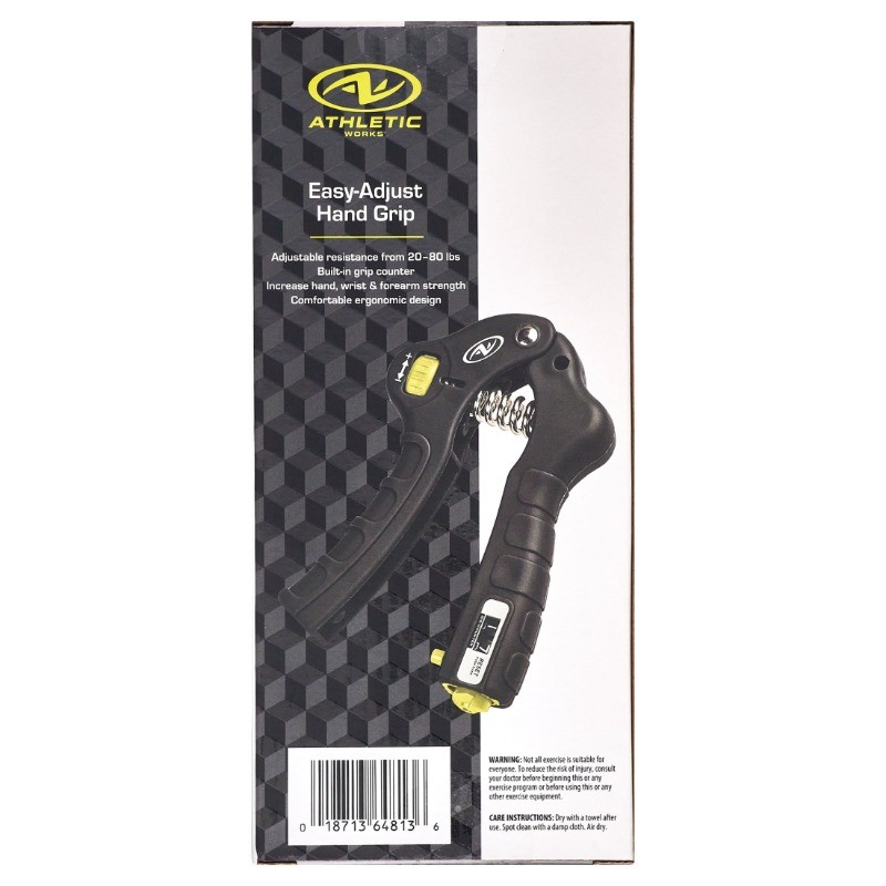 Athletic Work Adjustable Hand Grip Exerciser,Wrist and Forearm Strength,One Size