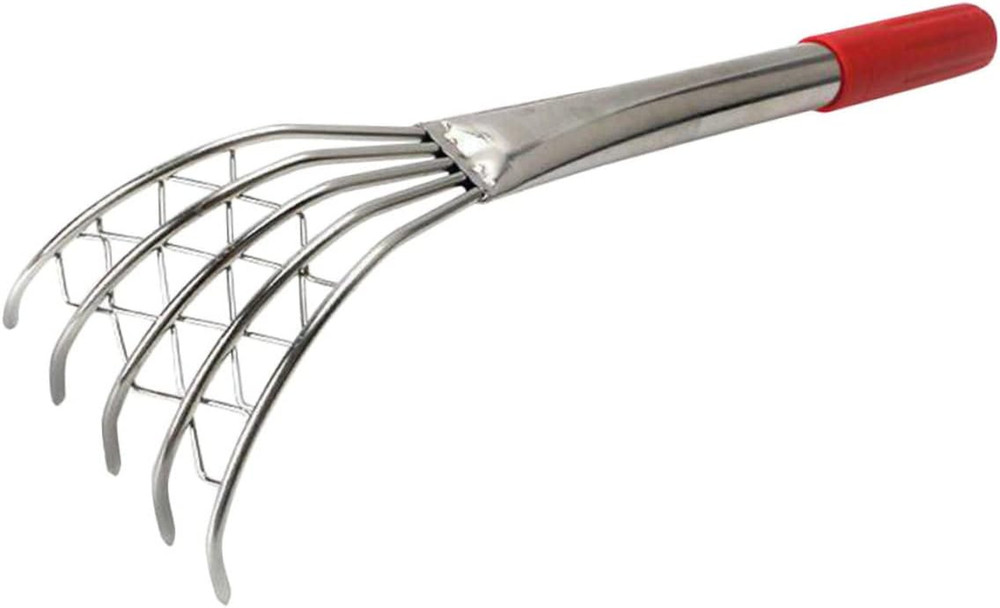 Stainless Steel Clam Rake 15.74 Inch Hand Tool with Sharp Claws for Efficient Cl