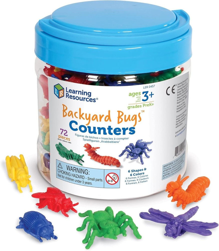 Backyard Bugs Counters - 72 Pieces, Toddler Learning Toys