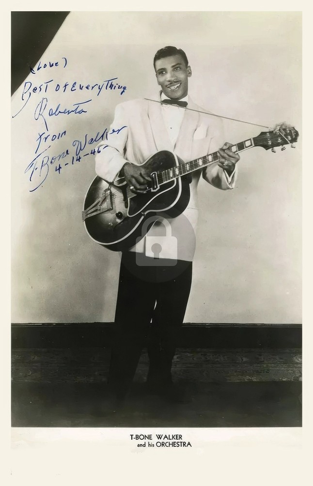 T-Bone Walker Signed Autograph Photo Postcard COPY