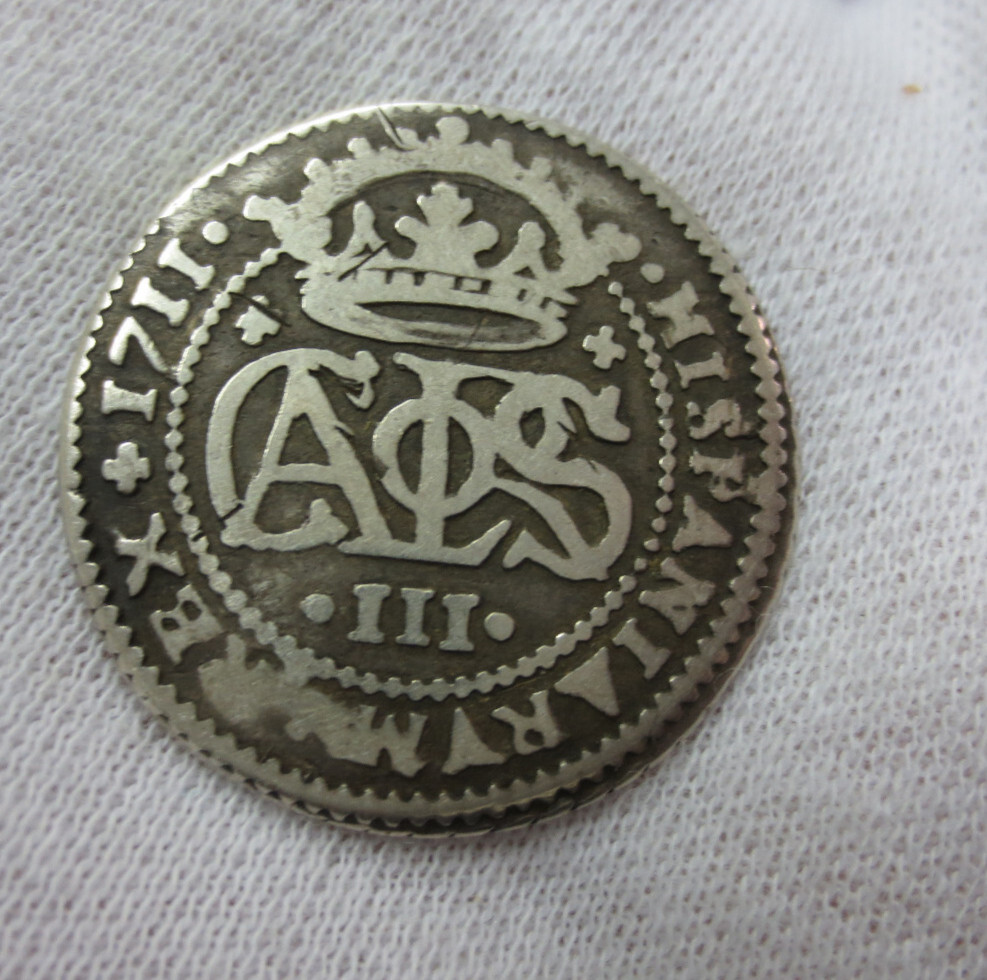 1711 Spain 2 Reales Silver Coin