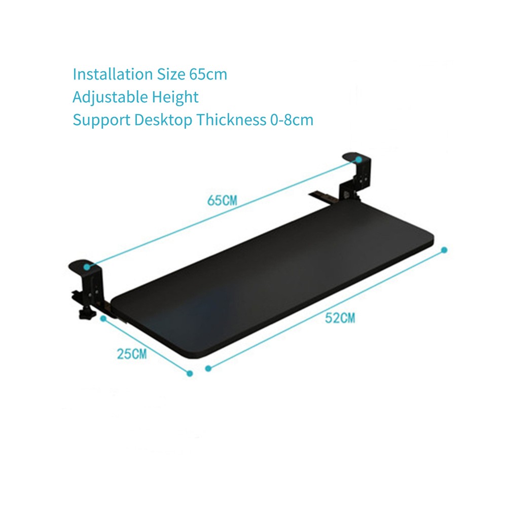 Clamp On Keyboard Tray Under Desk Pull Out Platform Height Adjustable L7C7