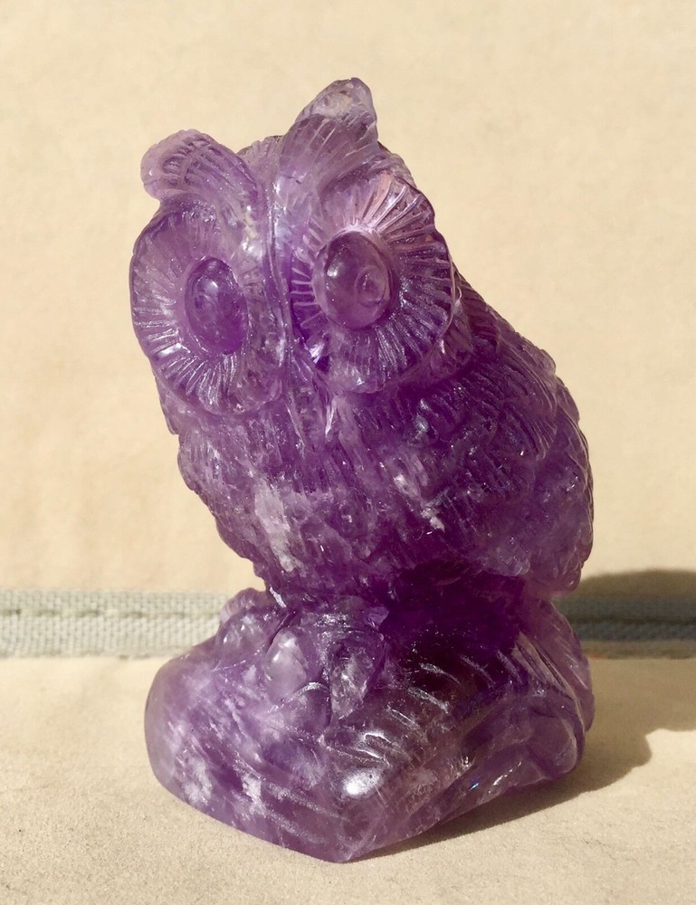 Amethyst  Owl  3 1/4"