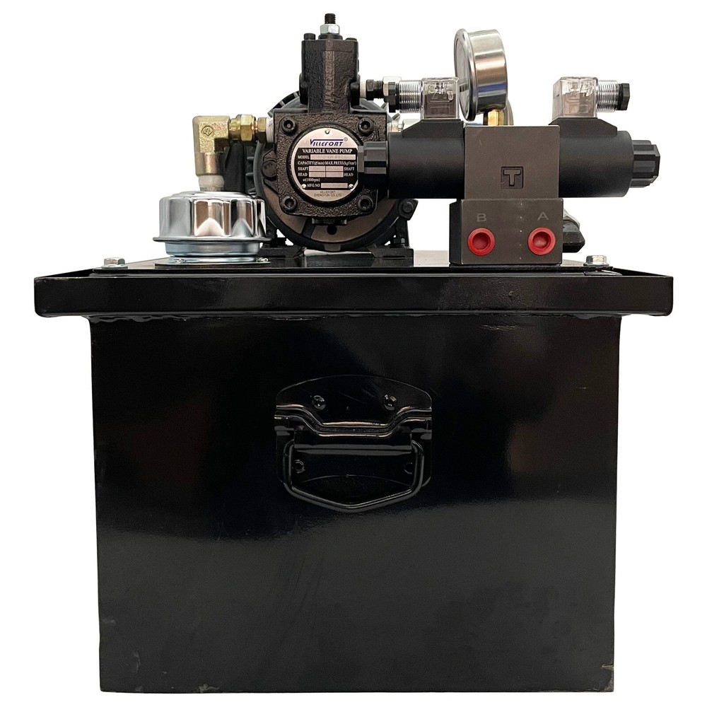 Miniature Hydraulic Station Hydraulic System Assembly Double-end Valves 220V