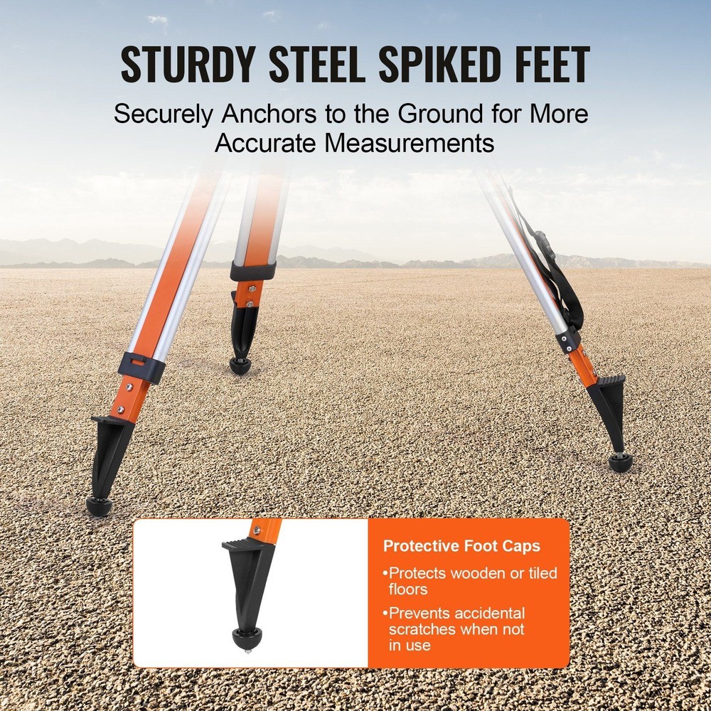 Adjustable Mount Tripod Laser Level 5/8"-11 Thread Durable Frame