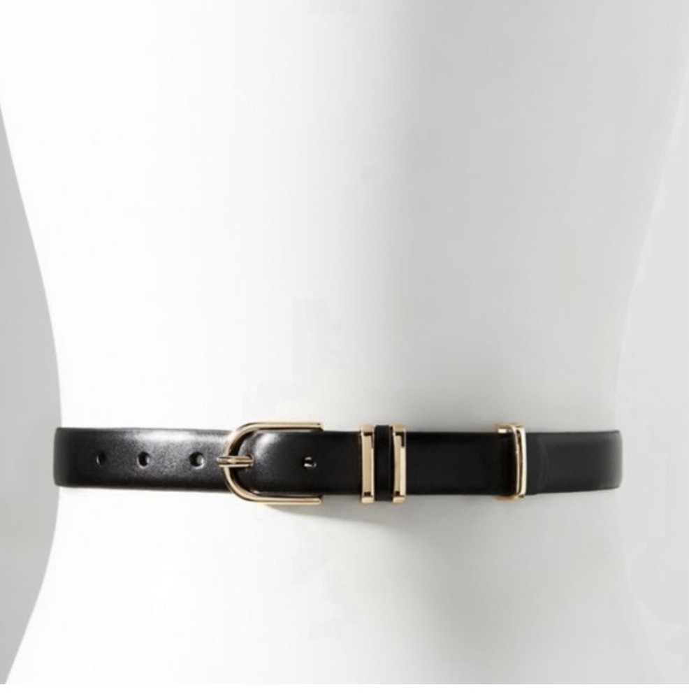 Anthropologie Belt Basic Multi Keeper Black Belt Size Medium