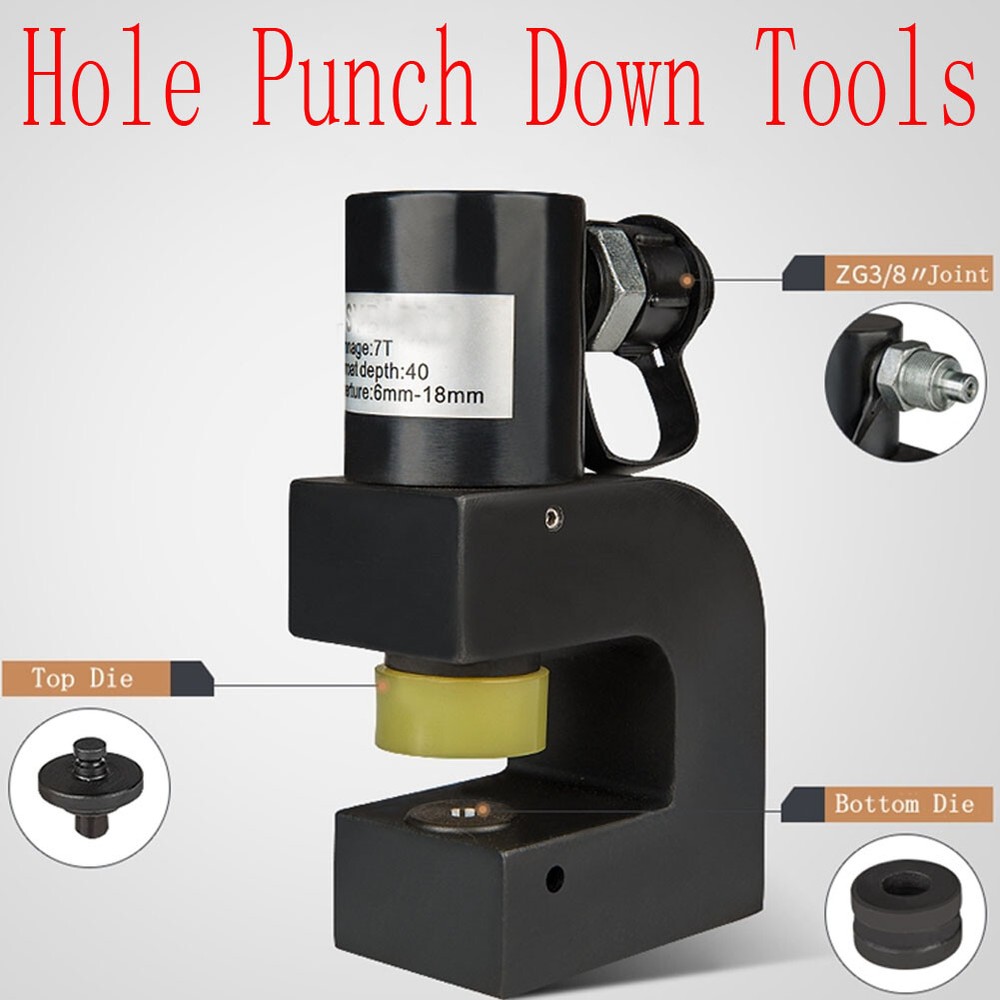 Hydraulic Cable Bridge Hole Punch Down Tools Hole Diggers Punching Force 70KN