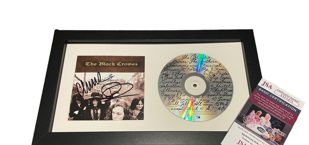 CHRIS RICH ROBINSON SIGNED AUTOGRAPH BLACK CROWES SOUTHERN HARMONY FRAMED CD JSA