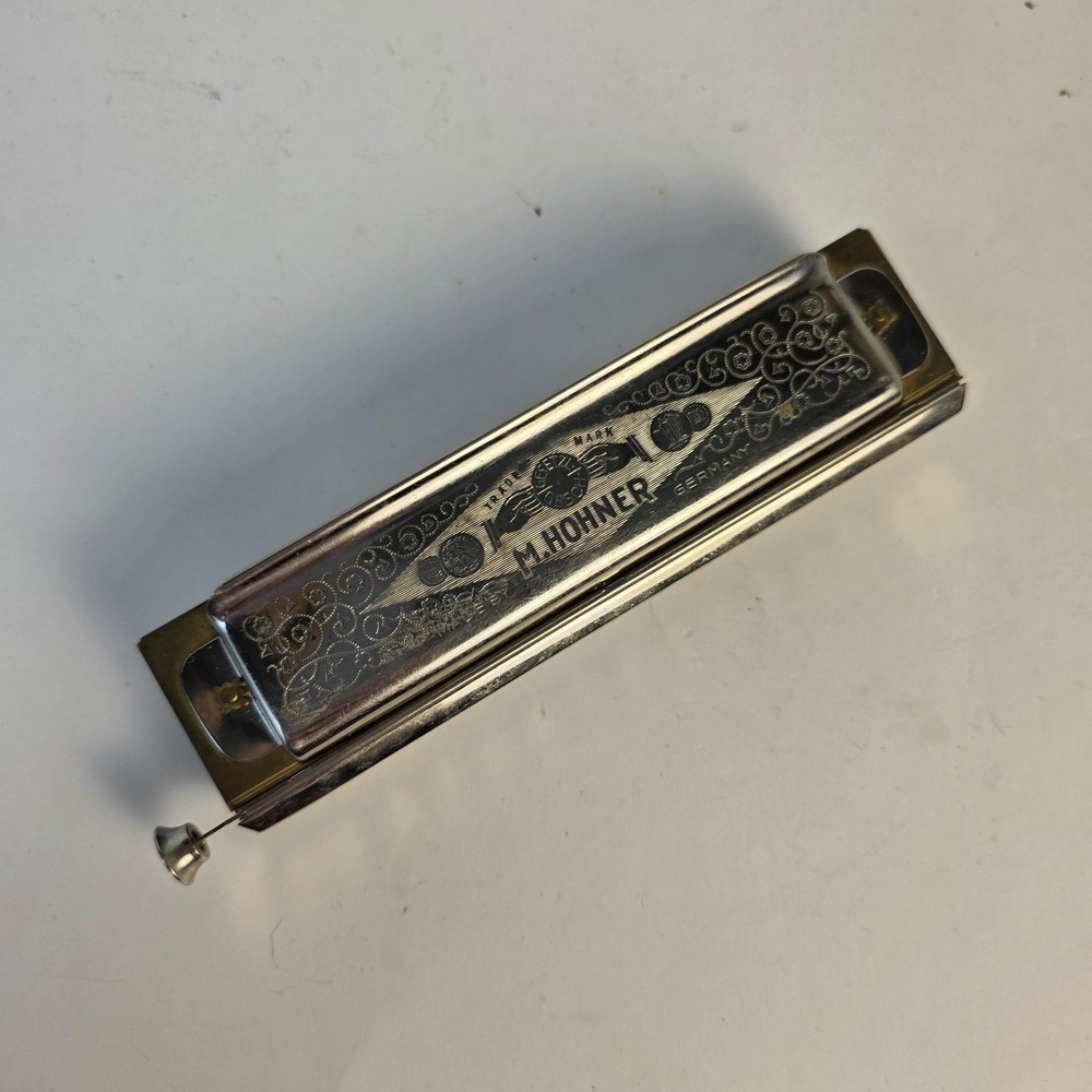 Vintage HOHNER Super Chromonica Harmonica Key C Germany Silver 12 Hole Chromatic