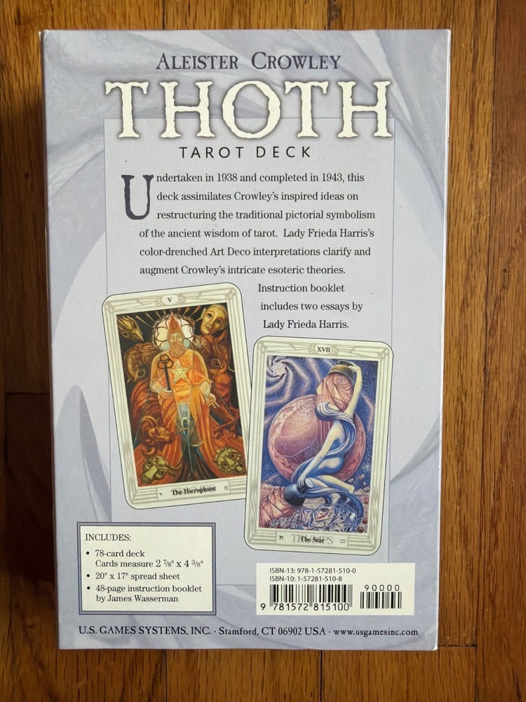 Complete Aleister Crowley Thoth Tarot Deck Booklet w/ Instructions 78 Cards 2012