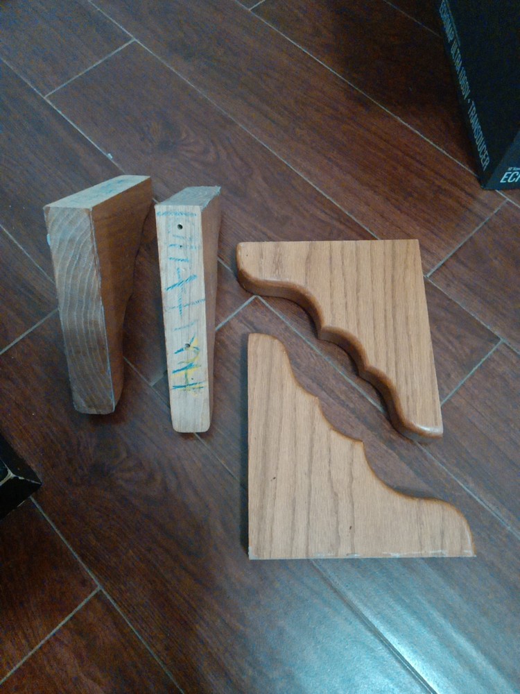 four Wood Corbels Oak Wood