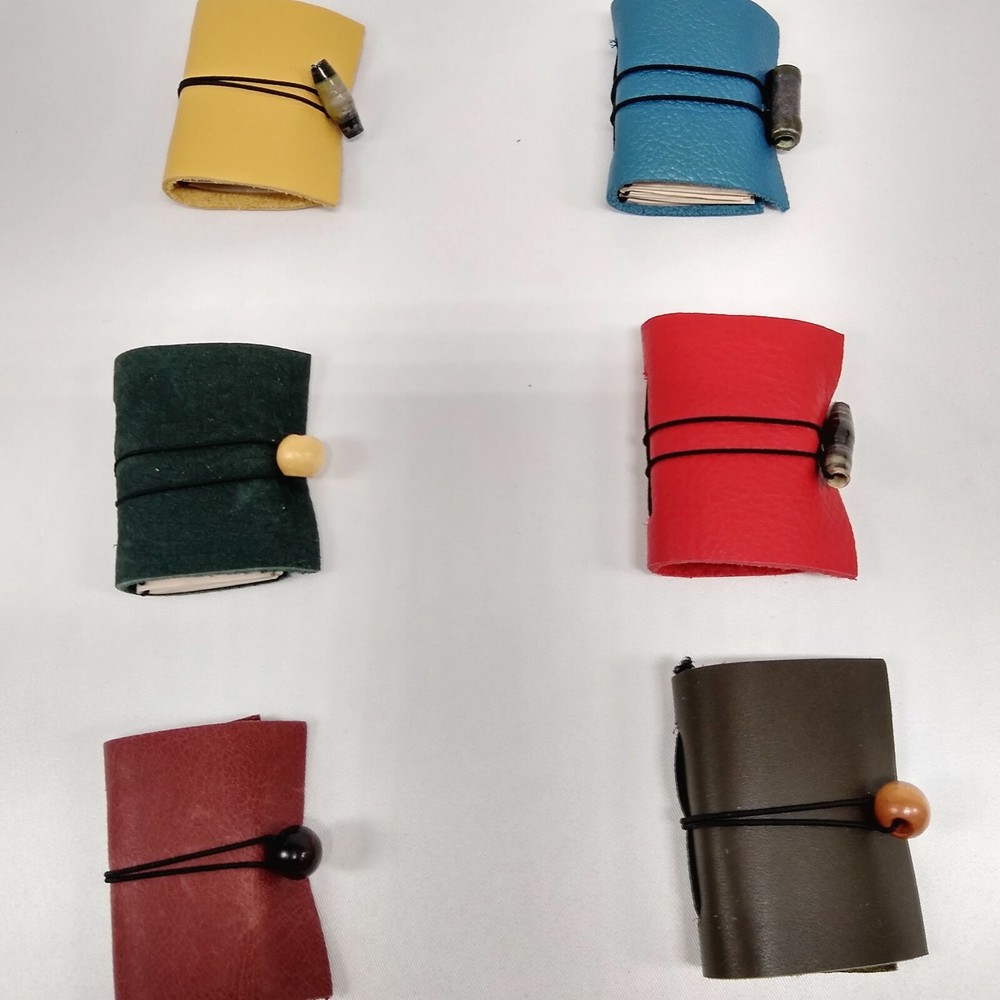 Miniature Leather Journal, Small Softcover Notebook, Tiny Handmade Diary